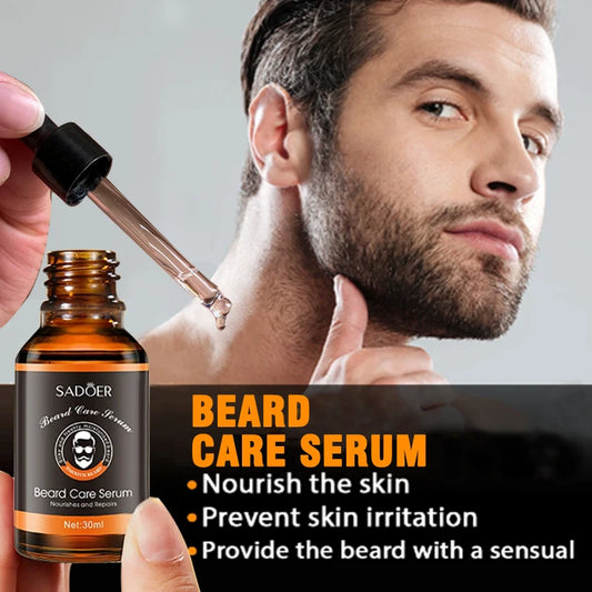 3*30ml Men's Beard Oil, Hair Care Essence, Highly Moisturizing, Used for Hair Care, Beard Smoothness, and Beard Growth Care