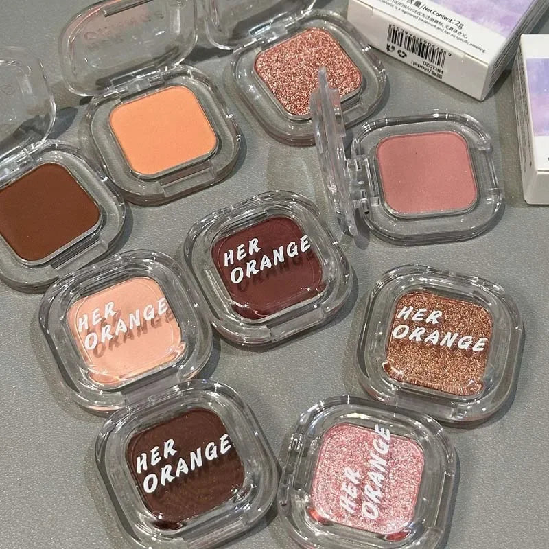 Red Brown Eyeshadow Palette Multifunctional Makeup Palette Silky Matte Coral Red Eyeliner Silkworm Lower Shadow Eyeliner Makeup