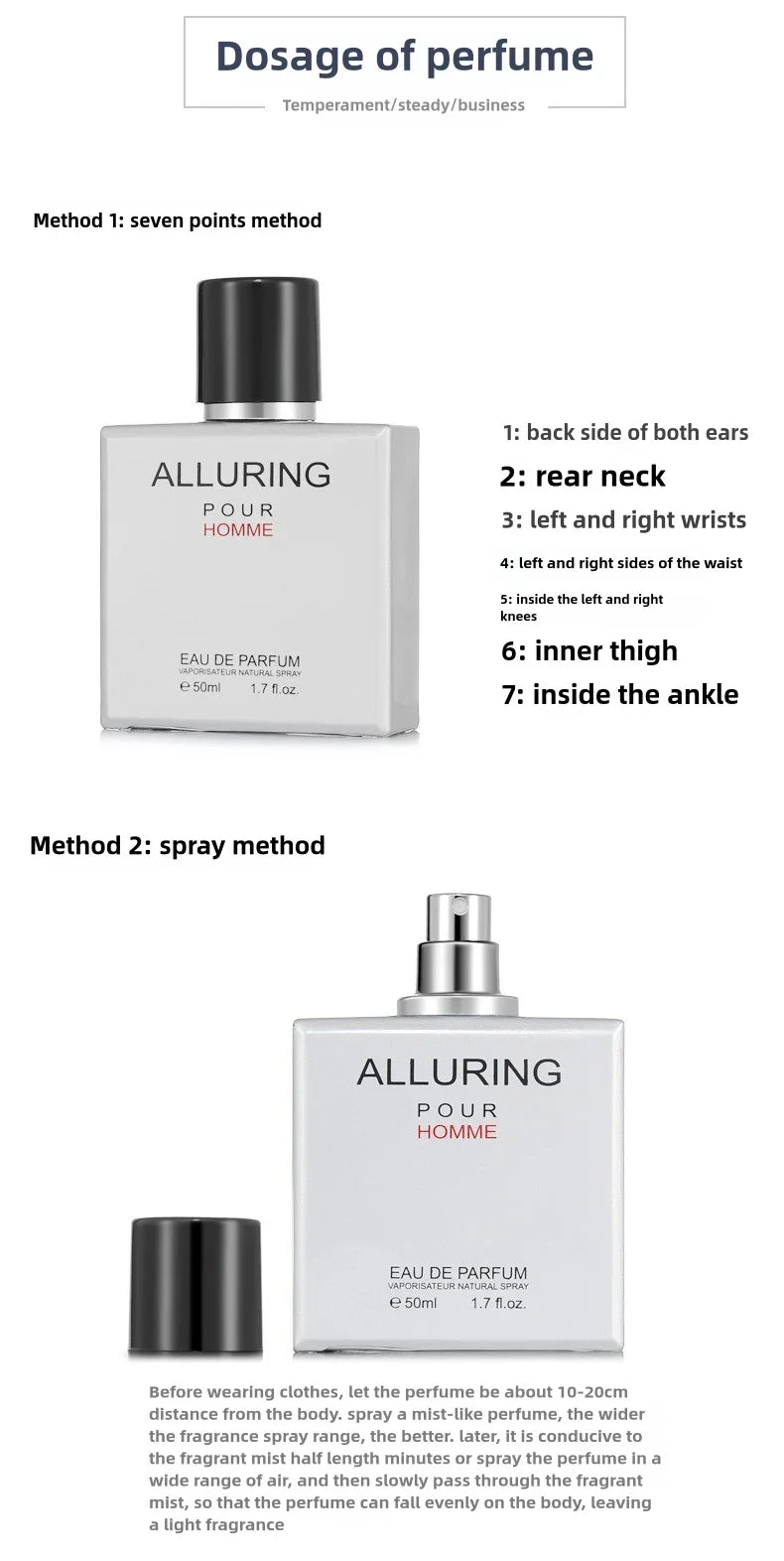 Top Selling Brand Eau De Toilette for Men Bleu de Homme 50ml – Long-lasting Fresh Scent  Elegant and Sporty  Fragrance for men