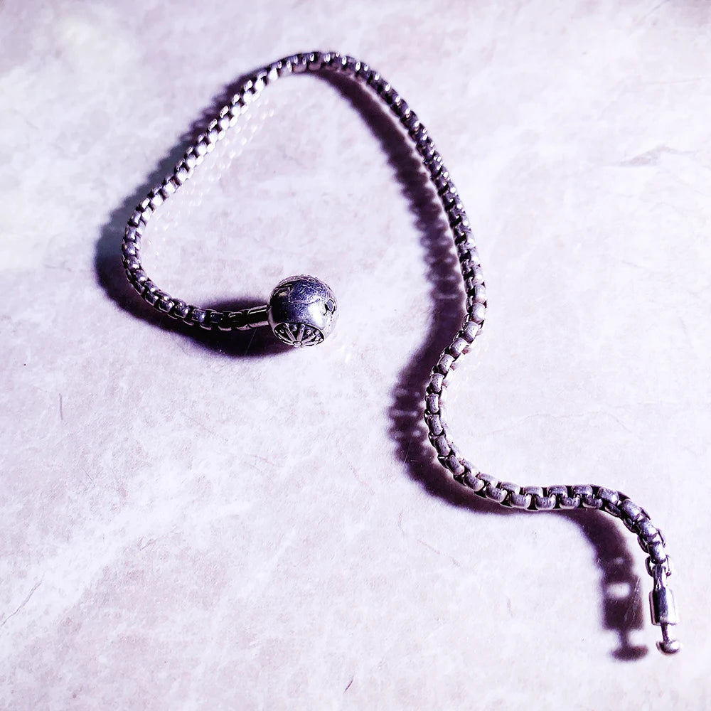 Karma Diy Link Chain Bracelets New 925 Sterling Silver Gift for Men & Women Europe Style Fashion Jewelry Beads Acessories