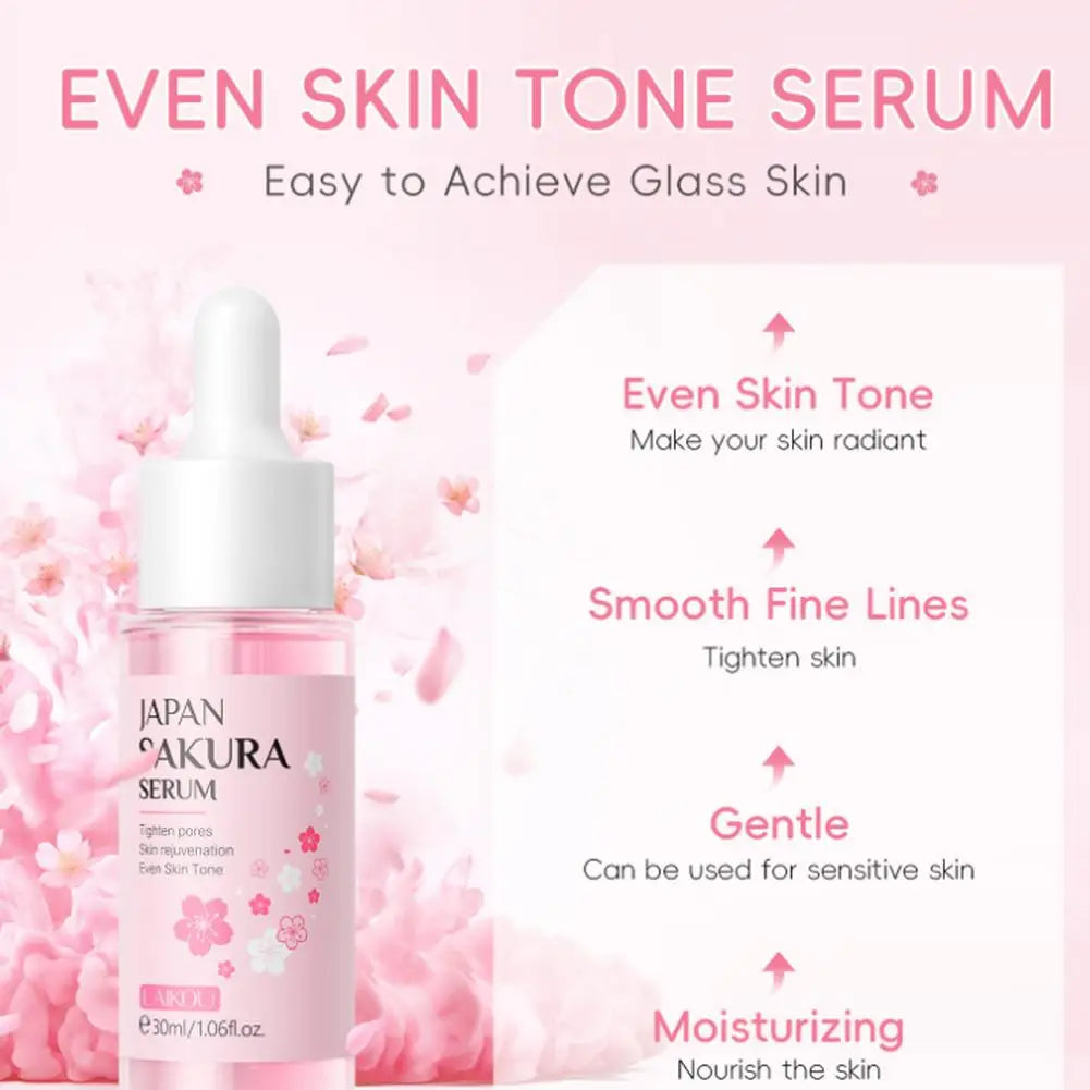 LAIKOU Sakura Face Fluid Essence Moisturizing Skin Shining Cherry Blossom Hyaluronic Acid Serum Beauty Facial Skin Care Products