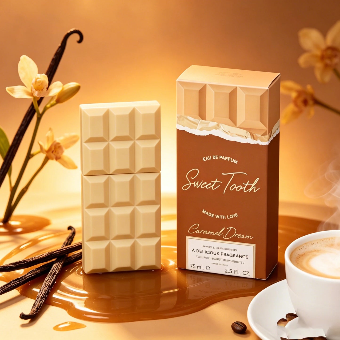 Sabrina Carpenter Sweet Tooth Caramel Dream Eau De Parfum for Women- Oriental Vanilla fragrance Women's Perfume Gift 2.5 Fl Oz