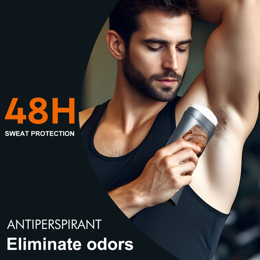 Men's Body Odor Remov Deodorant Stick Natural Remover Antiperspirant Stick Underarm Stop Sweating Care Lasting Refreshing Cream