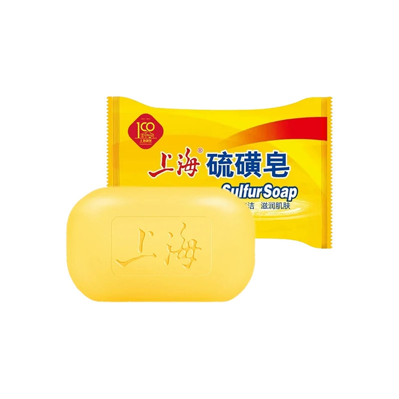 Shanghai Sulfur Soap Deeply Cleanse Gently Refresh Nourish Skin Oil Control Face Body Cleansing Soap Bar