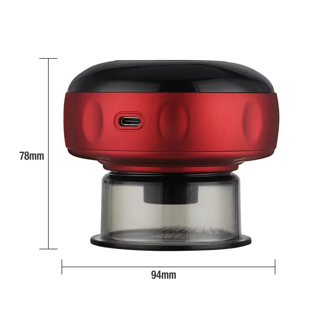 Wireless Body Scraping Massage Smart 6/12 Gear Electric Vacuum Cupping Heating Suction Cup Device Back Neck Arm Massager