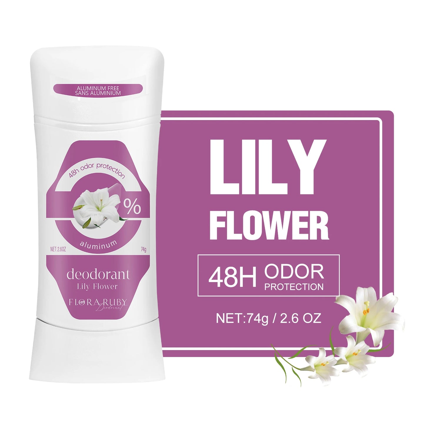 Deodorant Women Aluminum Free Antiperspirant Stick Advanced Protection Deodorants Natural Flower Perfume Deodoran 74g