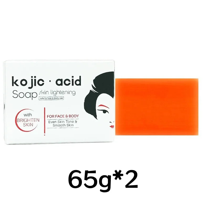 Kojic Acid Soap Papaya Handmade Soap Facial Cleansing Bath Soap Cleanse Brighten Skin Remove Dead Skin Cells Suit All Skin Types