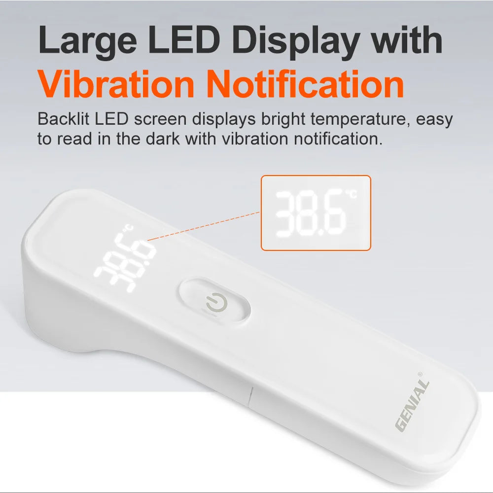 No-Touch Forehead Thermometer,Infrared Digital Thermometer for Adults and Kids,3Ultra-Sensitive Sensors,Quiet Vibration Feedback