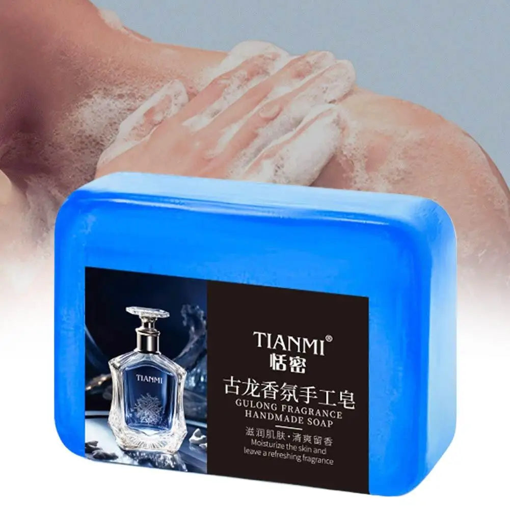 70G 1/2PCS Men's Cologne Soap, Perfume Soap, Bath Soap Face Wash Bath Body Soap Essential Oil Handmade Soap Skin Care