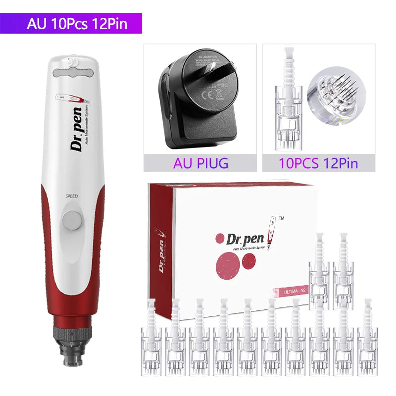 Derma Pen Ultima N2 Professional Micro Skin Pen Wireless Electric Skin Repair Tool Kit 0.25mm Needle Skin Care Device