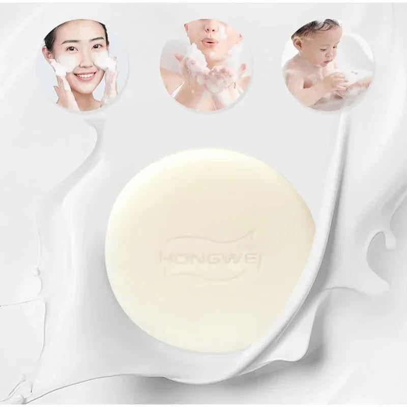 Cleans Moisturizes Skin Lanolin Soap Facial Soap Rich Foam Easy Rinse Gentle Clean Bath Two-in-one Oil-control Double-sided Soap