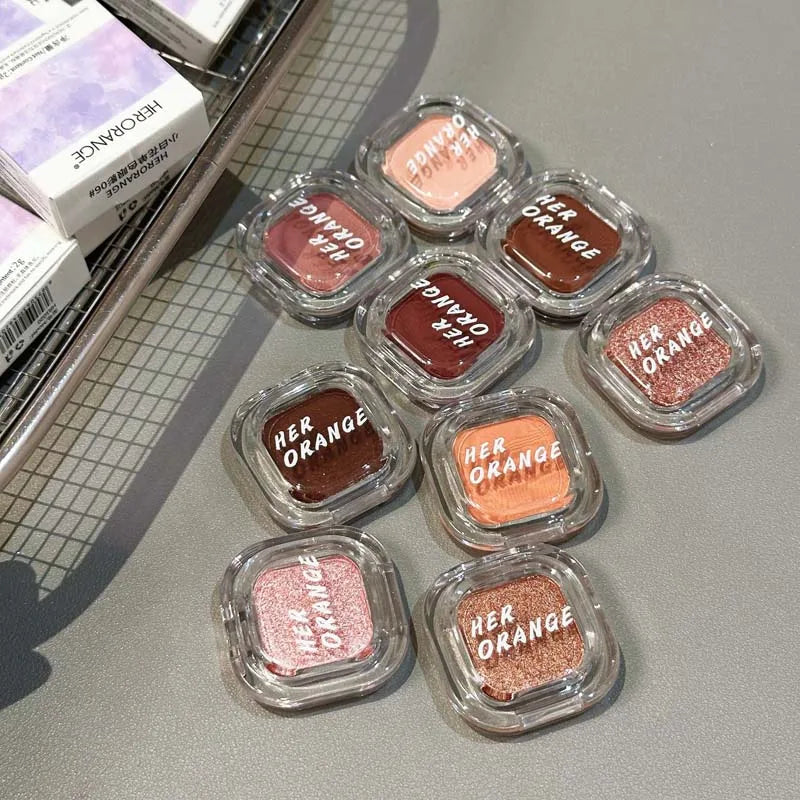 Red Brown Eyeshadow Palette Multifunctional Makeup Palette Silky Matte Coral Red Eyeliner Silkworm Lower Shadow Eyeliner Makeup