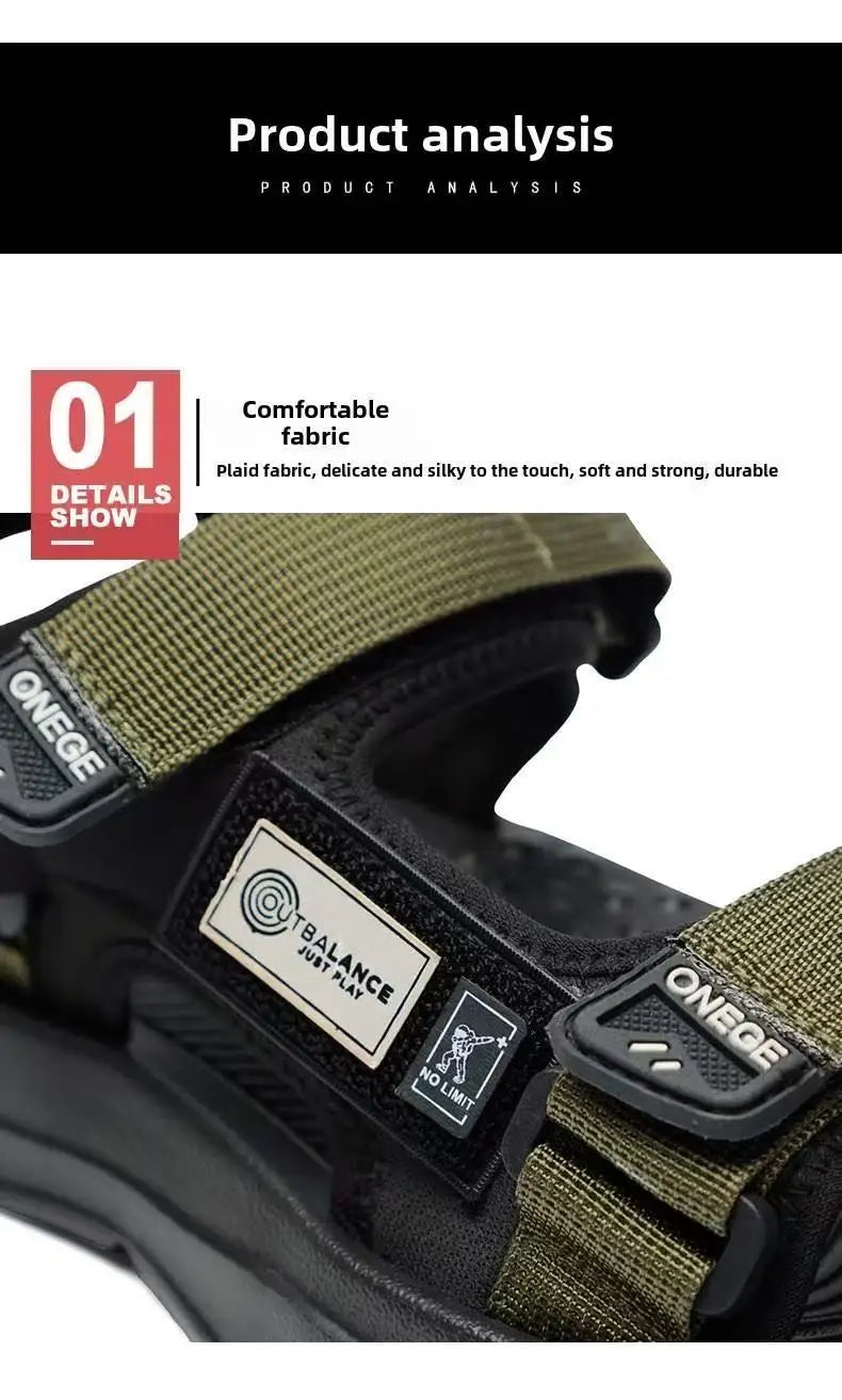 New Wear-Resistant Men's Sandals Casual Business Summer Beach Shoes Thick-Soled Non-Slip Soft-Soled Shoes