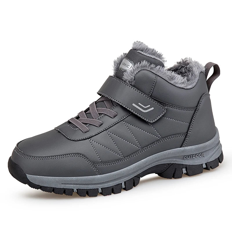 Winter Men's Snow Boots Women Slip On Winter Shoes Waterproof Comfortable Ankle Boots Sneakers Plush Hiking Walking Couple Shoes