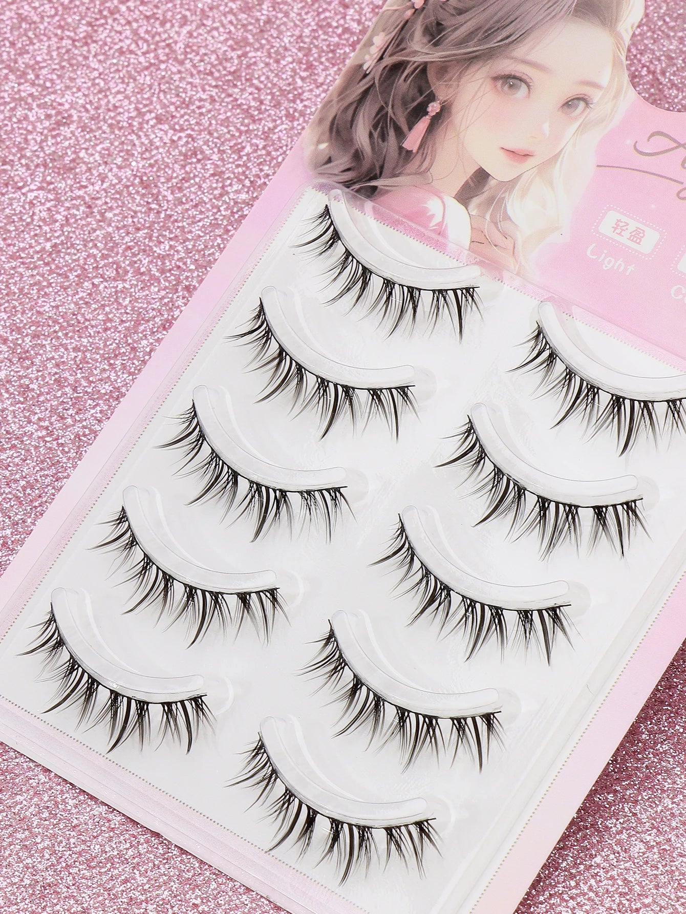 5 Pairs natural Lashes Faux Mink Eyelashes Winged End Eye Elongated Eyelashes Natural long full false lashes Makeup