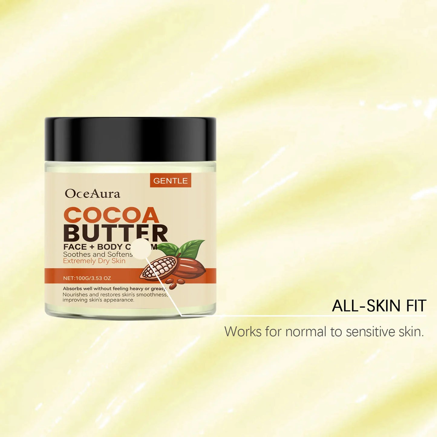 Face Body Cream Pamper Your Skin With Cocoa Butter Moisturizer Nourishing And Hydrating Formula For Smooth And Glowing Skin 100g
