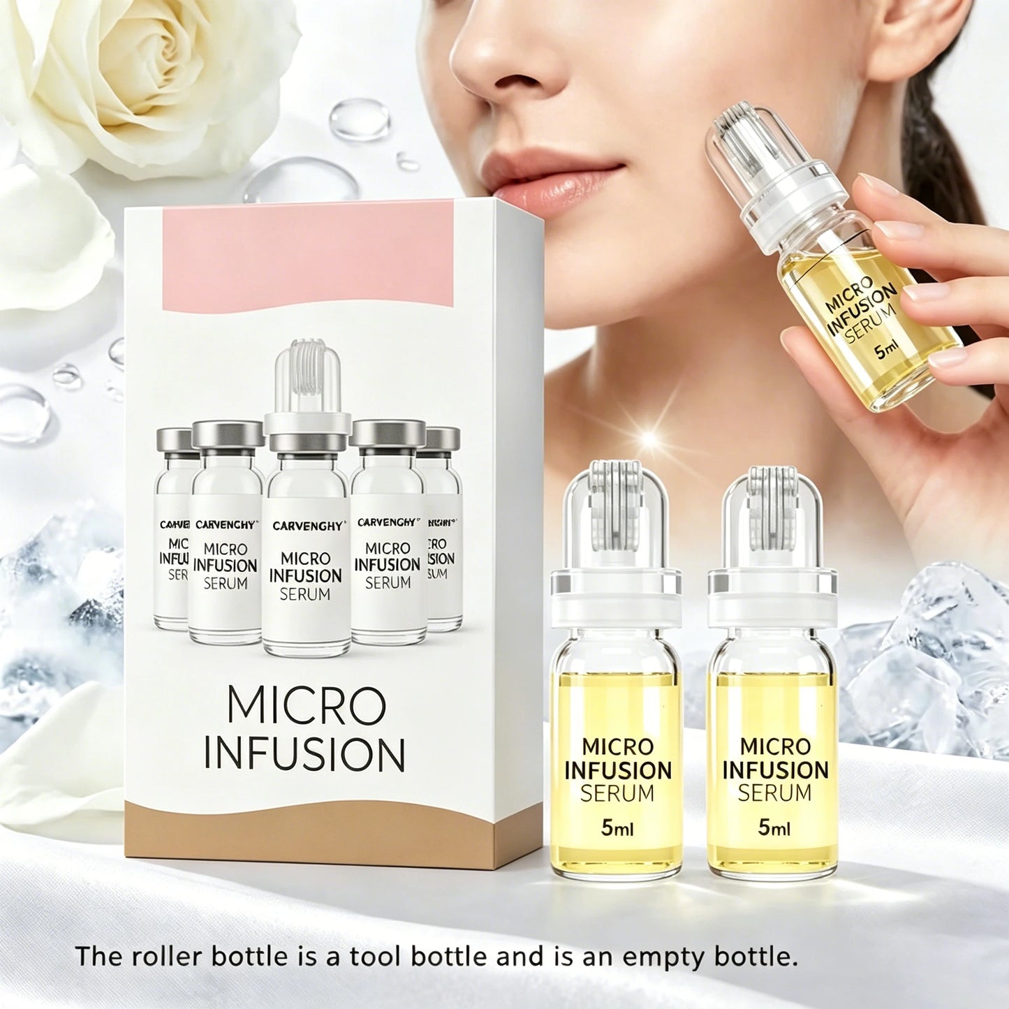 2026 New Micro Molecule Anti-Aging Serum Kit Korean Collagen Hyaluronic Acid Hydrate Firm Skin Reduce Fine Lines Shrink Pores