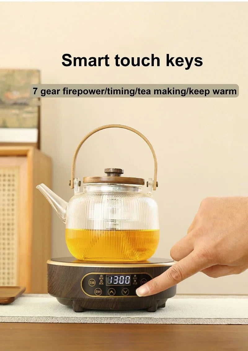 1300W Electric Ceramic Stove Smart Tea Stove Boiling Water Heater Household 7 Gear Heating Stove Tea Maker Water Boiler 220V