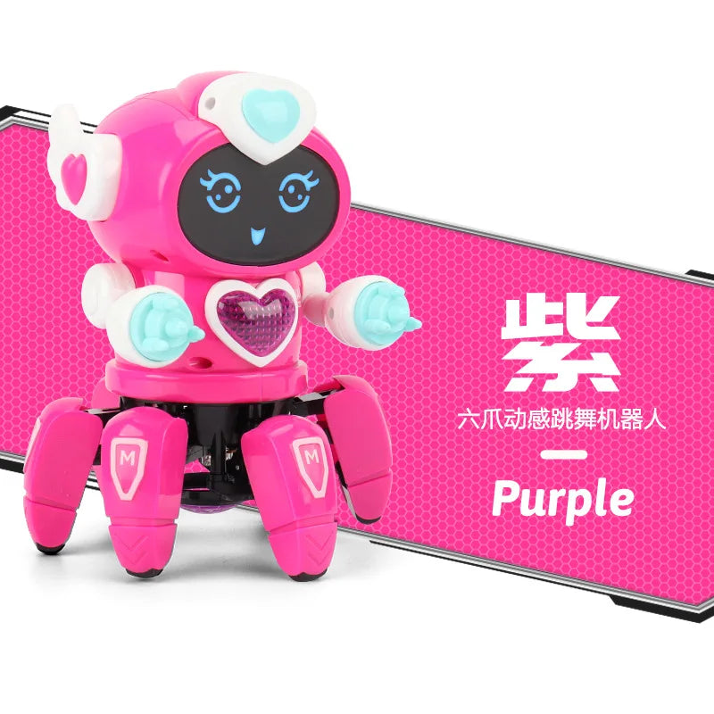 Kids Dance Robots Music LED 6 Claws Octopus Robot Birthday Gift Toys For Children Early Education Baby Toy Boys Girls