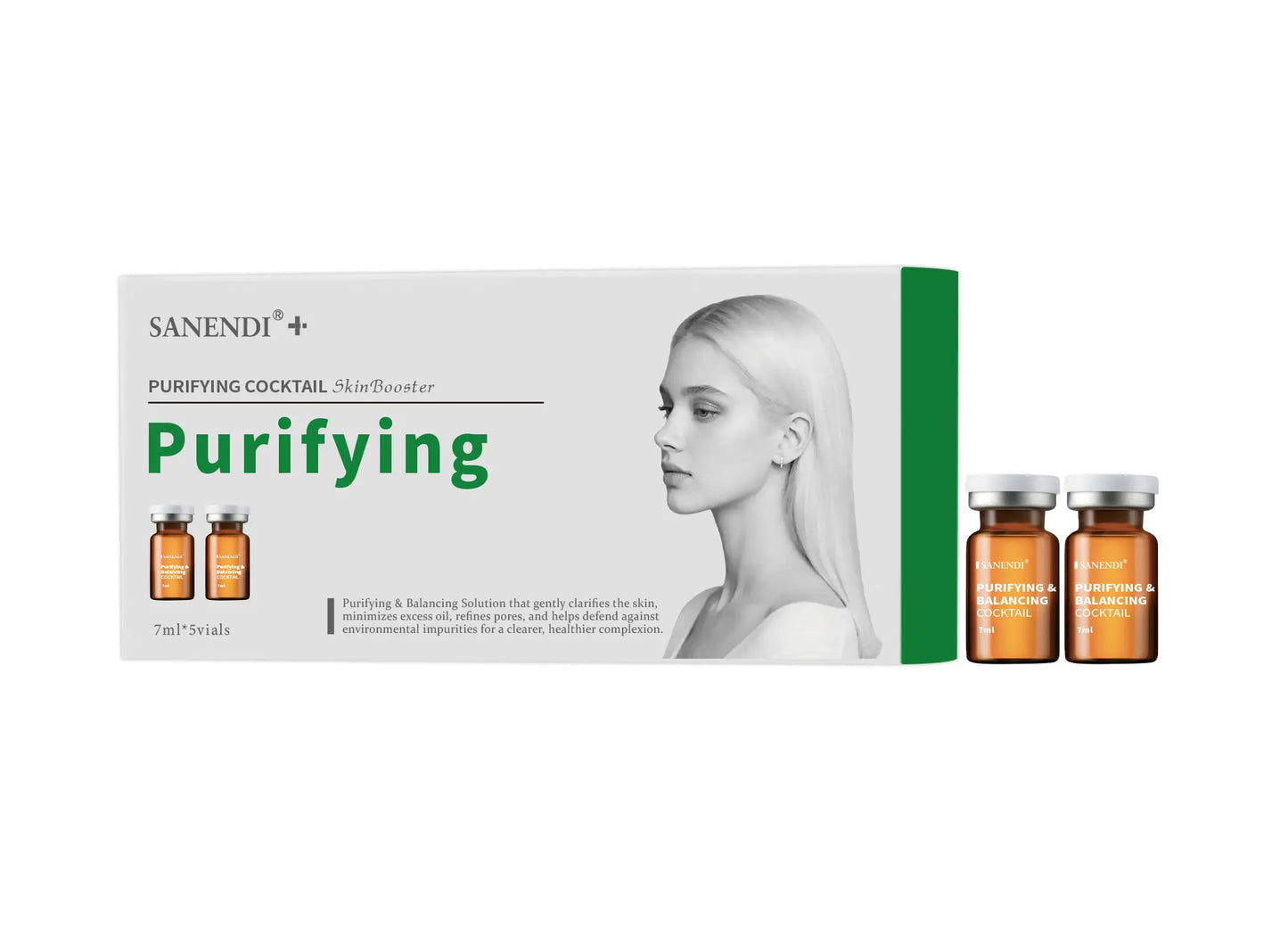 Cocktail Skinbooster Serum for Facial Ampoule Dermapen Hydrating Hyaluronic Acid Anti Aging Pigment Skincare Set 7ml*5Vials