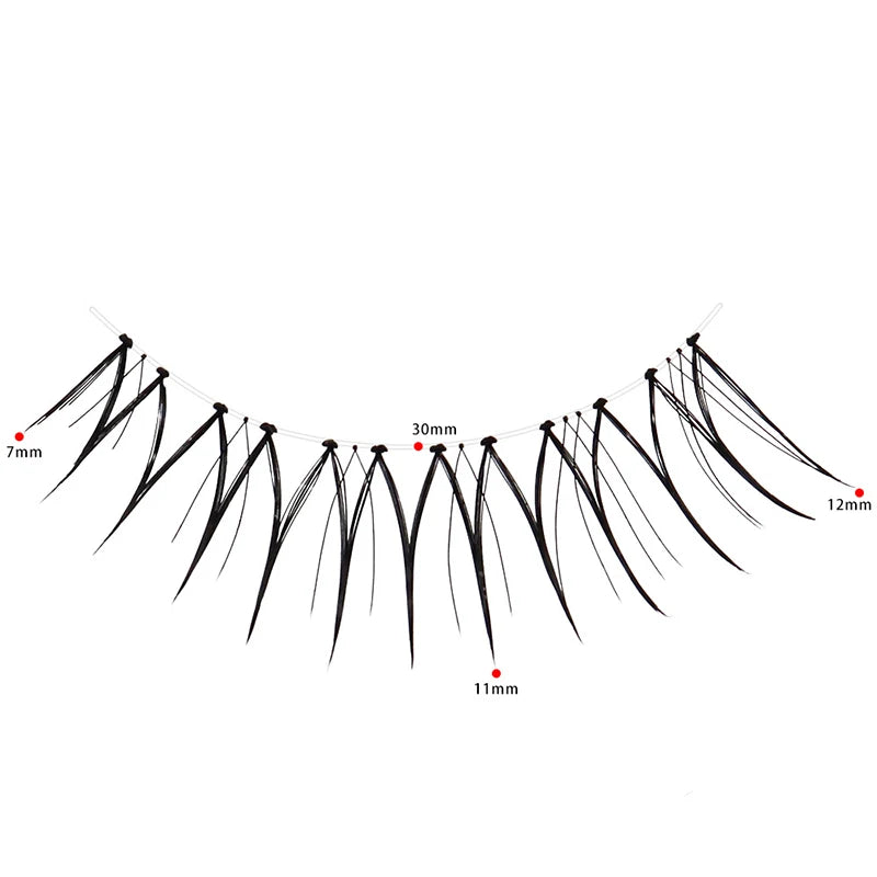 U-shaped False Eyelashes K-Pop Idol Lashes Zhang Yuanying Inspired Comic Eye Lashes Natural Wispy Lash Extension