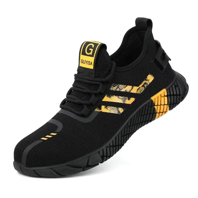 Work Sneakers Men Safety Shoes Construction Steel Toe Work Shoes Safety Boots Men Shoes Anti-Puncture Working Summer Kevlar