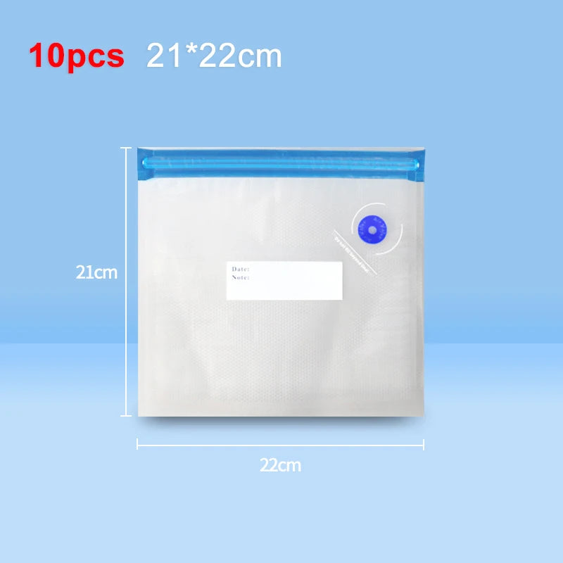 Electric Vacuum Sealer Pump Portable Handheld Vacuum Sealer Pump with Reusable Zipper Vacuum Bags BPA-Free Vacuum Packaging Bag