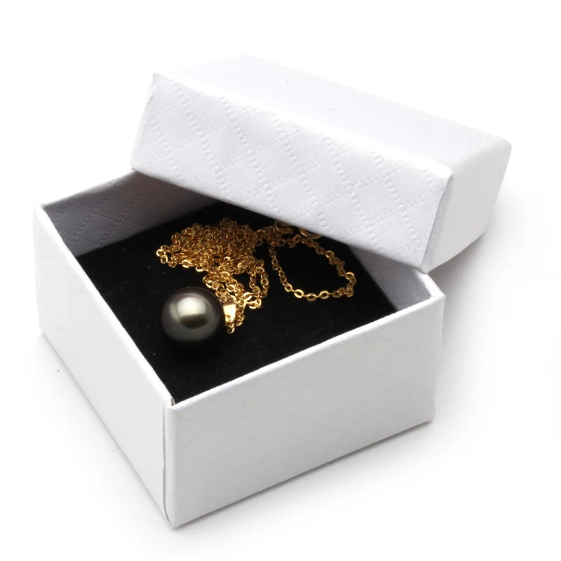 Real 18K Gold Tahitian Pearl Pendant Woman,Luxury Black Natural Freshwater Pearl Pendant Jewelry Birthday Mother Birthday Gift