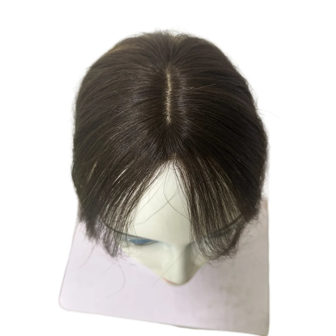100% Human Hair Bangs Korean False Bangs Hair Extensions Clip In Middle Part Natural Fringe Hair Piece for Women Side Bangs