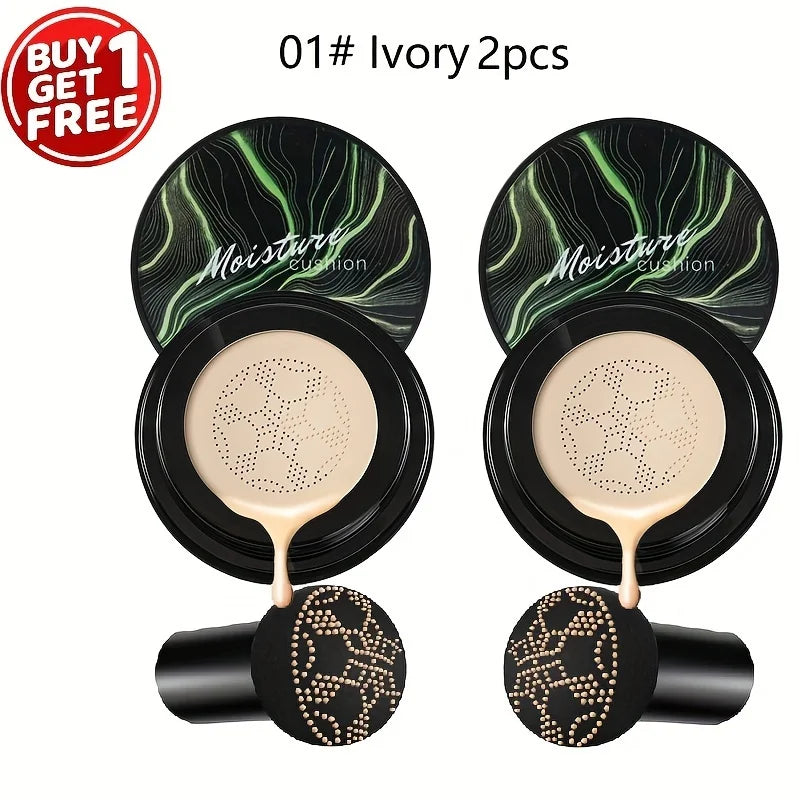 CC Cream Foundation Moisturizing Concealer Waterproof Oil, Mushroom Head Air Cushion, Long-Lasting Nude Makeup