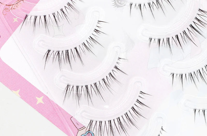 U-shaped False Eyelashes K-Pop Idol Lashes Zhang Yuanying Inspired Comic Eye Lashes Natural Wispy Lash Extension