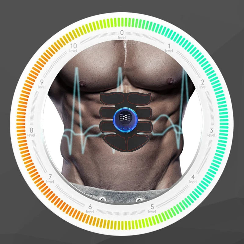 1pcs EMS Abdominal Muscle Stimulator Fitness ABS Arm Training Patches Muscle Exercise Instrument USB Charging ﻿