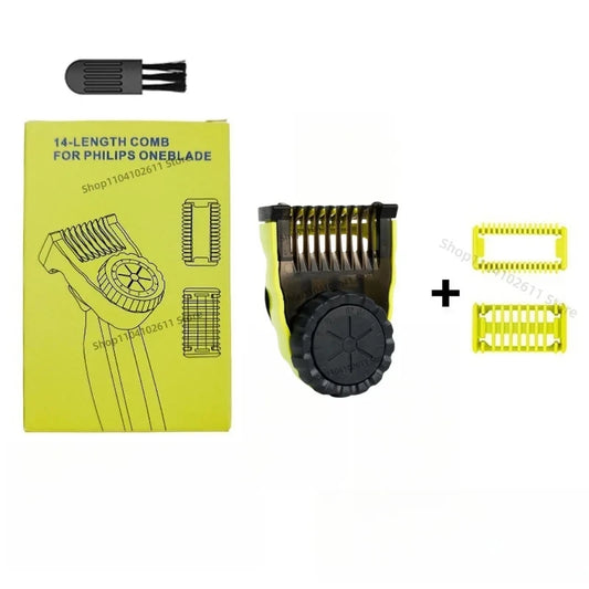 Guide Comb Guards for One Blade QP2520 QP2620 QP2630 QP2724 QP2834 Electric Shaver 14-length Adjustable Replacement Kit