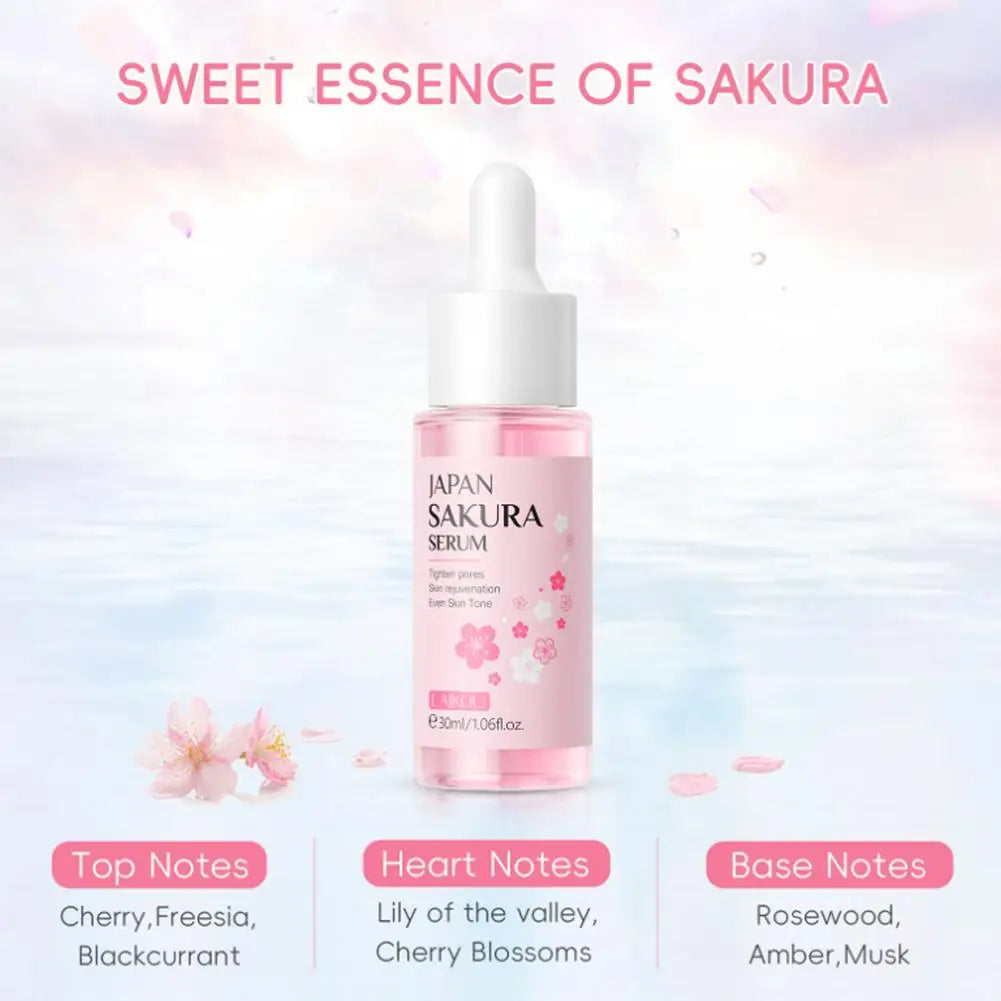 LAIKOU Sakura Face Fluid Essence Moisturizing Skin Shining Cherry Blossom Hyaluronic Acid Serum Beauty Facial Skin Care Products