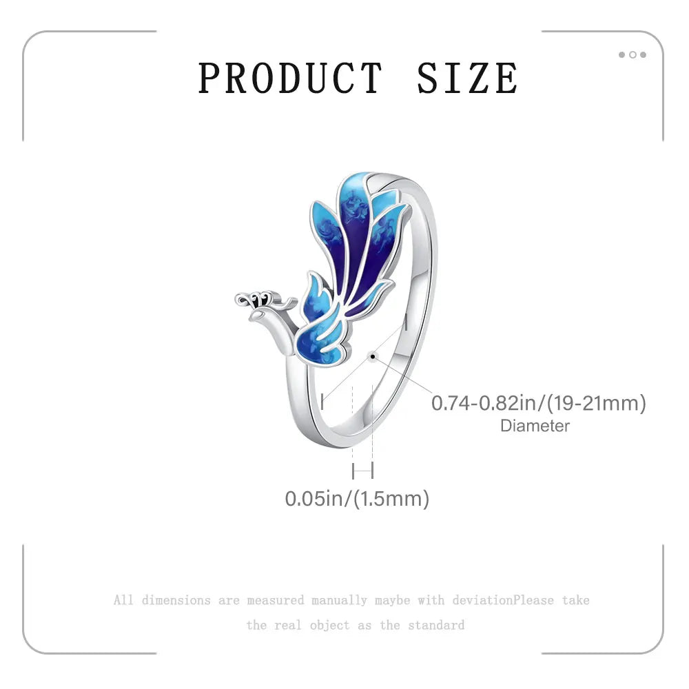 New Hoops Earrings Original 925 Sterling Silver Blue Zircon Phoenix Earrings Luxury Elegant Women's Jewelry Anniversary Gifts