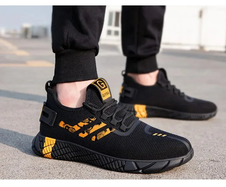 Work Sneakers Men Safety Shoes Construction Steel Toe Work Shoes Safety Boots Men Shoes Anti-Puncture Working Summer Kevlar