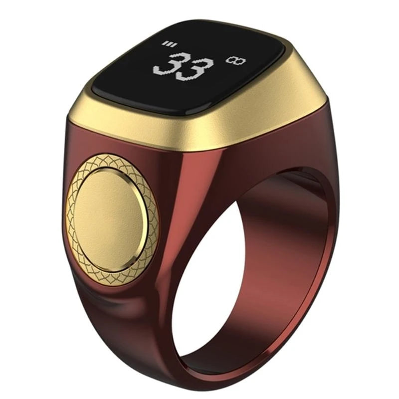 Y55C ibla Zikr 1 Lite for Smart Ring for Muslims Tally Tasbeeh Counter, Button 4 Prayer for Time Reminder BLE 5.1 Versi