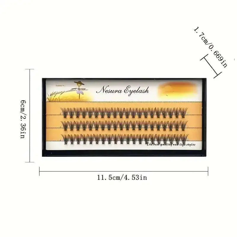 1Box/60 10D 20D 0.1/0.07Mm Thickness Individual Eyelash Extensions Eyelashes Cluster Lashes Natural False NESURA Bundles Naga