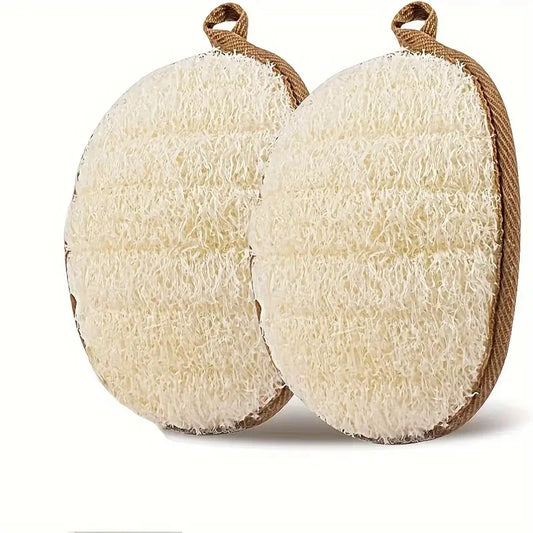 【Natural Loofah Body Scrubber Soft Exfoliating Sponge Shower Brush Cleaner Pad Body Skin Care Tool Bath Exfoliator Shower Puff】