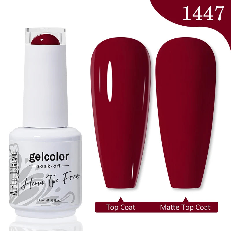 Arte Clavo Spring Summer Gel Nail Polish Gorgeous Color 15ml Semi Permanent Soak Off UV LED Gel Nail Art DIY Design Varnishes