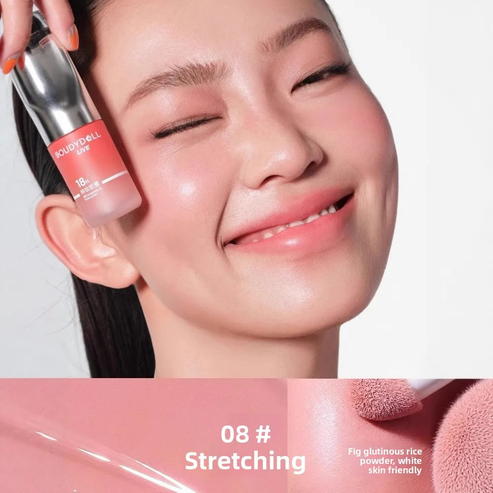 Judydoll Natural Flushed Liquid Blush - Brightening Glow Cheek Tint for Radiant Blurring Effect