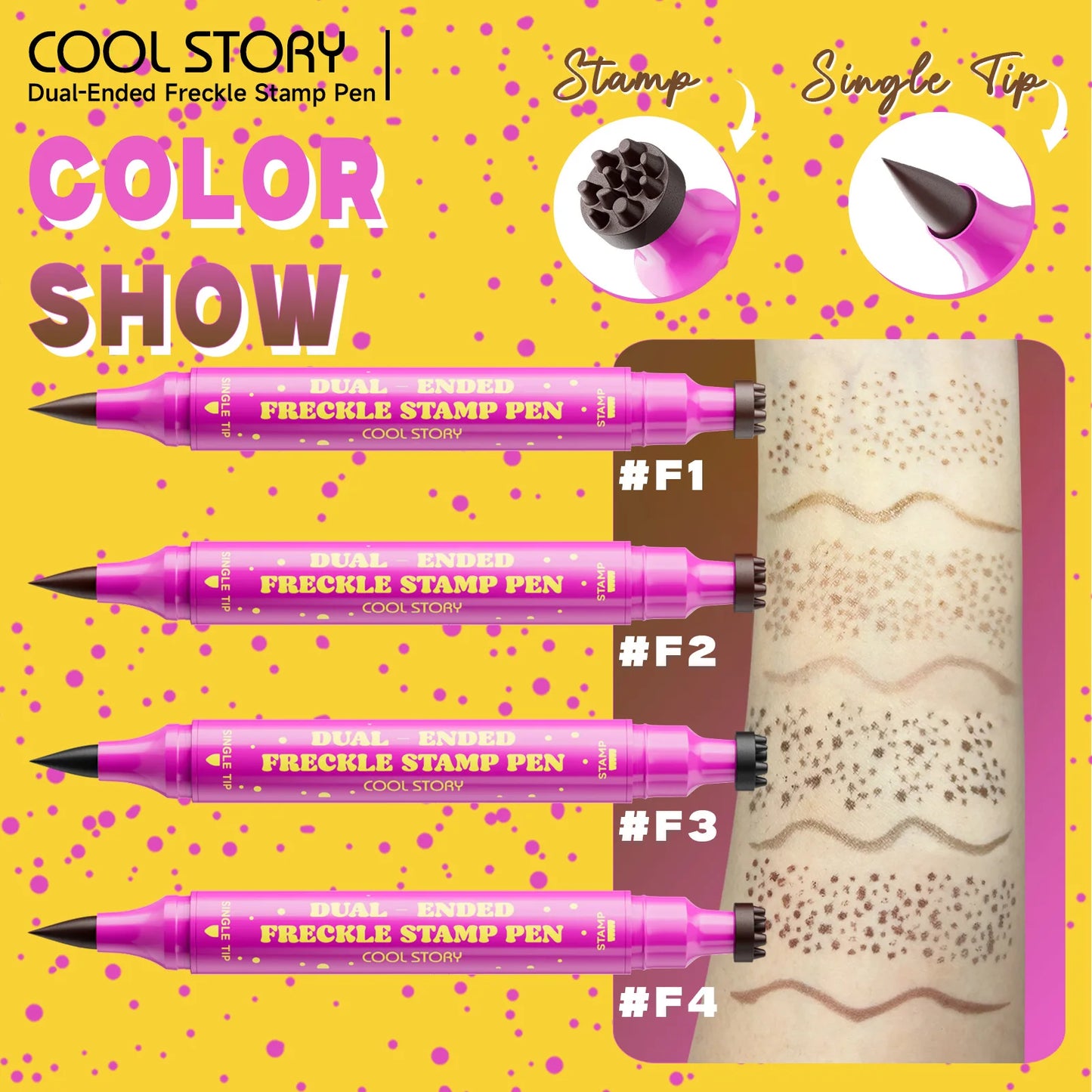 Double Eyeliner Freckles Pen All-in-One Natural Waterproof Lasting Seal Spot Pen Natural Simulation Concealer Pen Makeup Tools