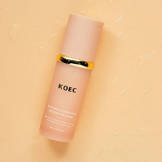 30ml KOEC Medium Spectrum Natural Foundation Moisturizing Even Skin Toning Color Mimicking Covering Shades Natural Mild Formula