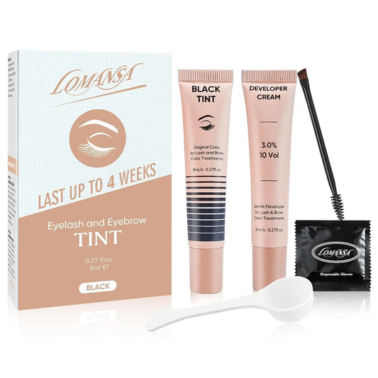 Lomans Korea Lash Color Kit Eyelash Color Set Black with Natural Effects Lasts 4 Weeks Easy to Use For Salon Lash Lift Tool