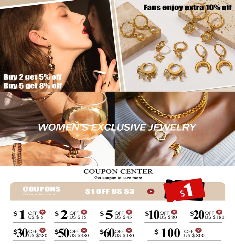 EILIECK 316L Stainless Steel Big V Metal Earrings For Woman Fashion Jewelry Temperament Girl Daily Wear Hoop Earrings Waterproof