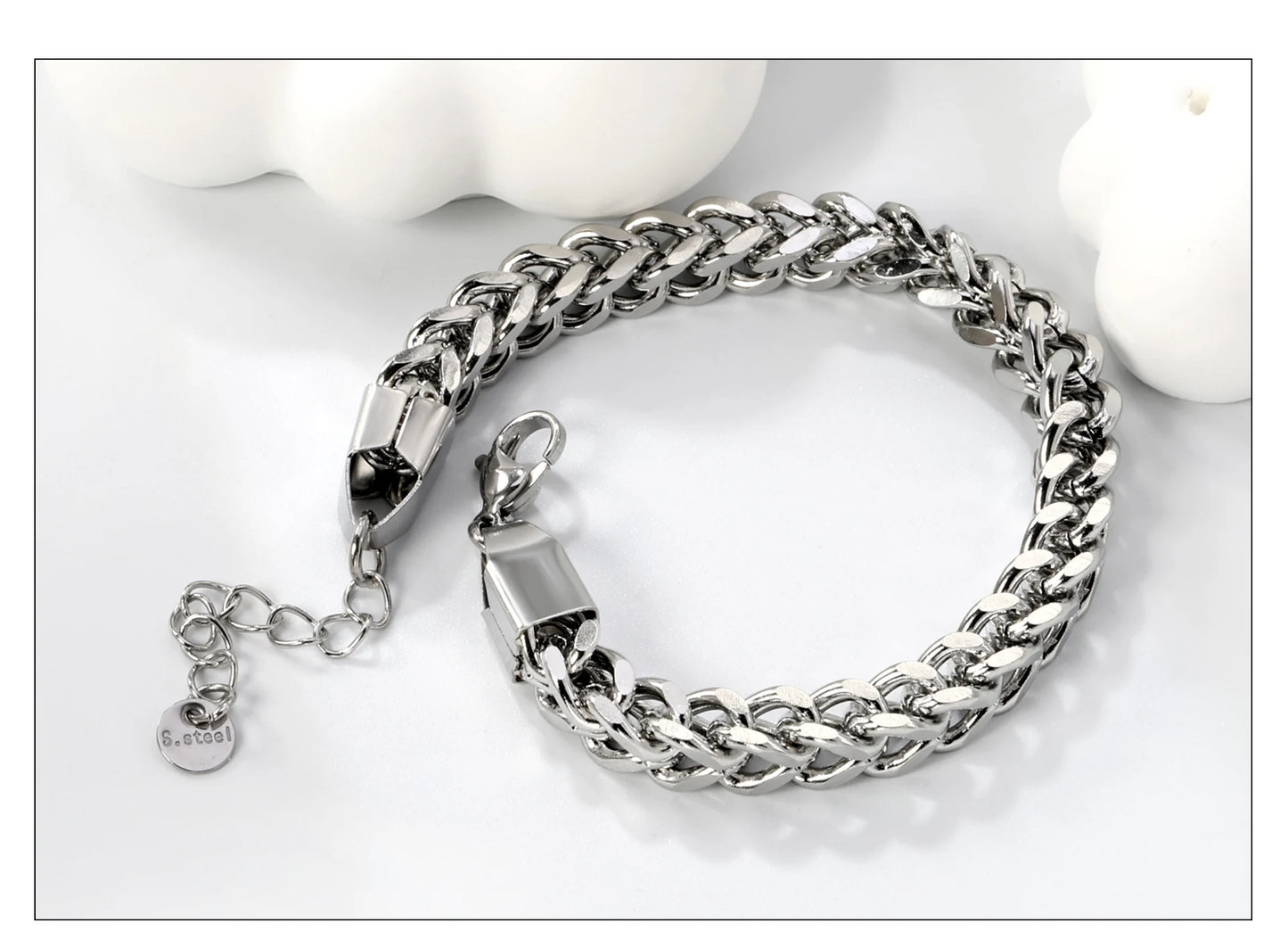 LUXUSTEEL 2-8mm Women‘s Stainless Steel Chain Bracelet Geometric Charm Chain Metal Female Bracelet Fashion Jewelry Party Gifts