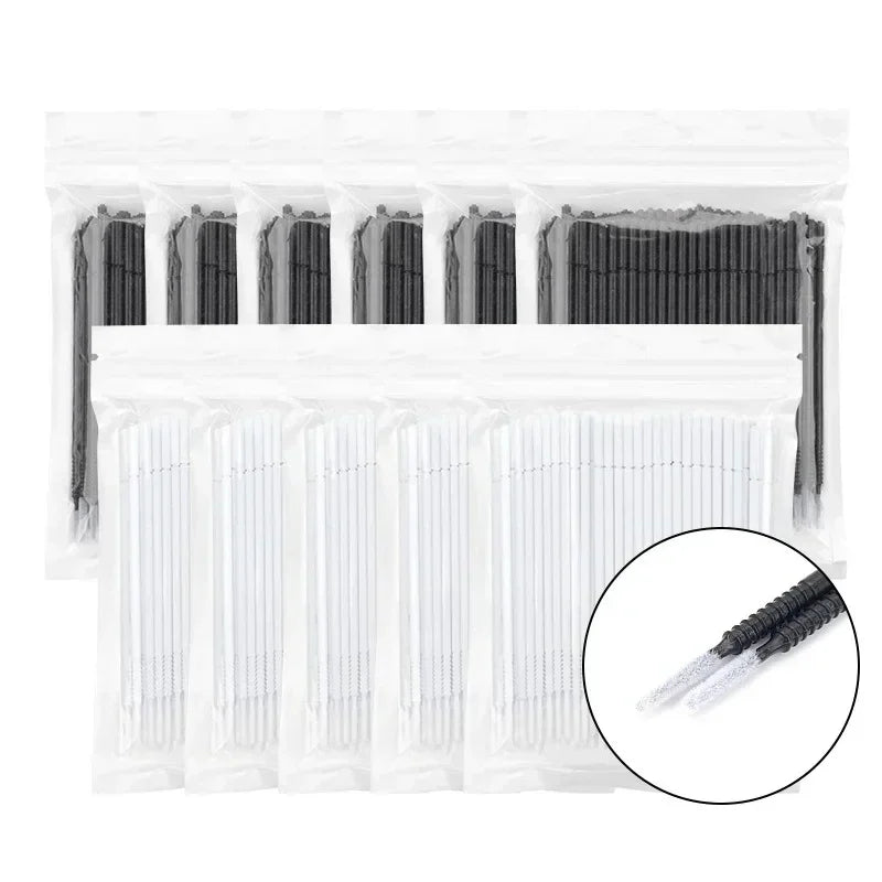 100 Pcs Disposable Spiral Mascara Brush Handle Microbrush Applicator Lashes Brushes Eyelash Extension Makeup Tools lash brush