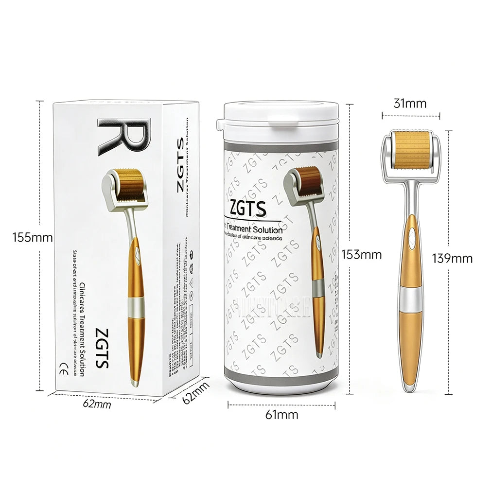 1/2/4pcs ZGTS192 Derma Roller Beauty 192pin Micro Needles Dermaroller Skin Care Tool for Face Body Hair Microneedle Reusable