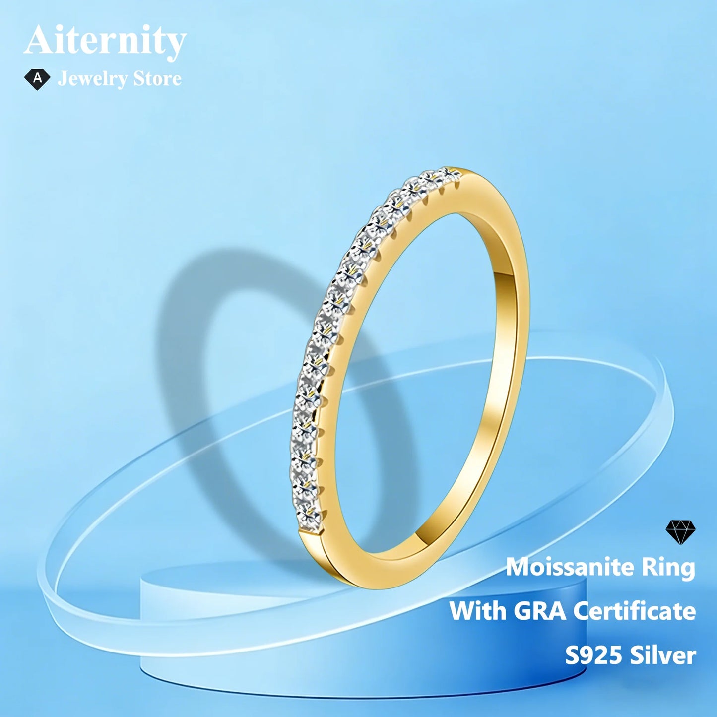 [Discount] With GRA Certificate Moissanite Ring D Color VVS1 For Man and Women Band Anniversary Wedding Engagement Celebration