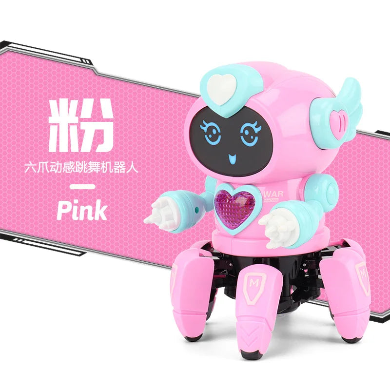 Kids Dance Robots Music LED 6 Claws Octopus Robot Birthday Gift Toys For Children Early Education Baby Toy Boys Girls